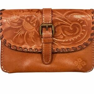 Patricia Nash Boho Leather Crossbody Bag - Tan